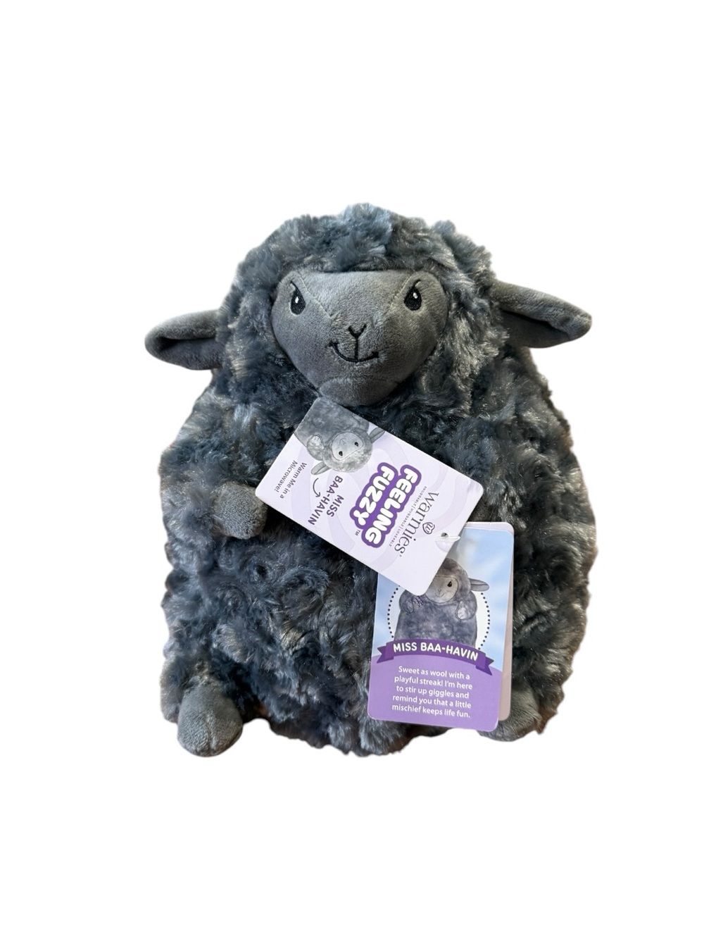 Sheep Warmies Stuffed Animal Feeling Fuzzy MISS BAA-HAVEN Lavender Scented NWT - Picture 4 of 10